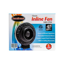 DuraBreeze Classic 4" Inline Fan, 188 CFM