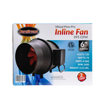 DuraBreeze Mixed Flow Pro 6" Inline Fan, 395 CFM