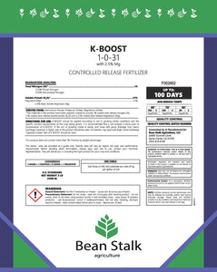 Bean Stalk K-BOOST controlled release fertilizer to boost potassium - 1 lb pouch - Case of 20