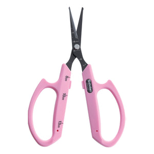Saboten Fluorine Coated Round Tip Angled Blade Trimming Scissors - Pink (PT-4)