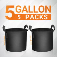 Spider Farmer 5-pack 5 gallon grow bags Heavy Duty 300G Thickened Nonwoven Plant Fabric Pots with Handles