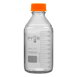 Pyur Scientific Glass Reagent Media Storage Bottle GL45 Screw Cap