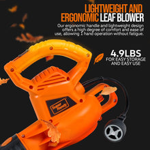SuperHandy Leaf Blower Debris Duster Electric 120V 7-Amp Corded 115 (MAX) MPH 2 Stage Variable Speed Lightweight for Yard, Landscaping, Lawn and Garden