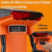 SuperHandy Wood Chipper/Leaf Mulcher, Corded Electric, 1.5" (39mm) Max Diameter, 17:1 Reduction, 15A 1800W 120VAC Dual Edge Blades, for Brush, Sticks, Dry Debris