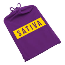 Dope Trays x Sativa -  purple background yellow logo