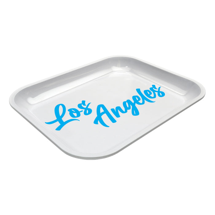Large Dope Trays x Los Angeles - white background blue logo