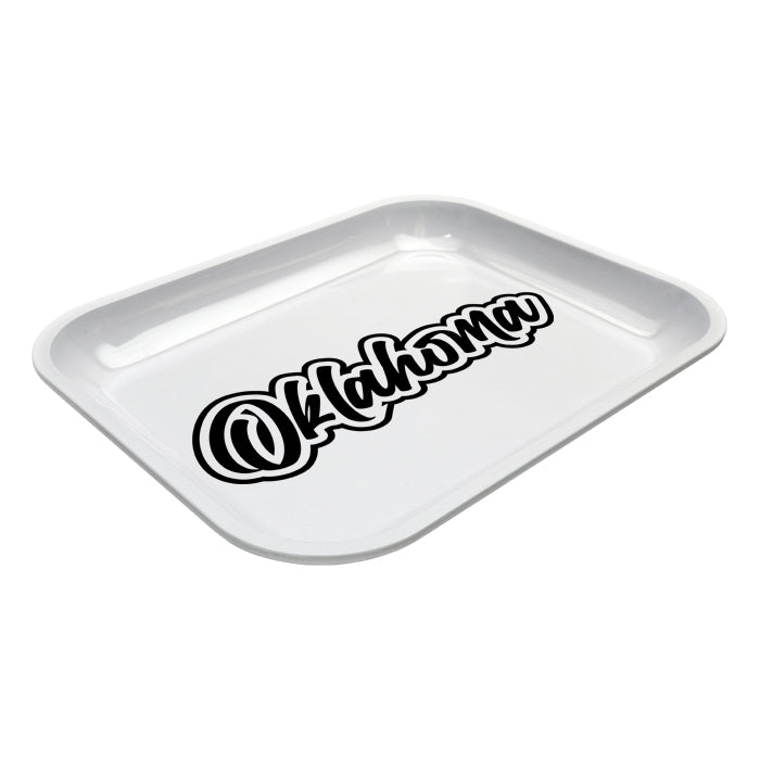 Large Dope Trays x Oklahoma – White background Black Logo