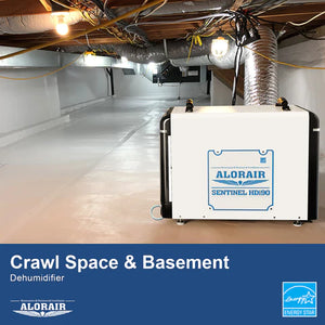ALORAIR HDi90 BASEMENT/CRAWLSPACE DEHUMIDIFIERS 198 PPD (SATURATION), 90 PINTS (AHAM), 5 YEARS WARRANTY, CONDENSATE PUMP, AUTO DEFROSTING, RARE EARTH ALLOY TUBE EVAPORATOR, REMOTE CONTROL (OPTIONAL)