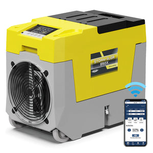 ALORAIR STORM SLGR 850X COMMERCIAL DEHUMIDIFIER 180 PINT, SLGR TECHNOLOGY, BUILT-IN PUMP, APP CONTROLS, INCLUDES DRAIN HOSE AND MERV-10 FILTER - IDEAL FOR LARGE BASEMENTS, GARAGE OR INDUSTRIAL SPACES AND JOB SITES
