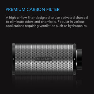 AC Infinity Duct Carbon Filter, Australian Charcoal, 10-Inch