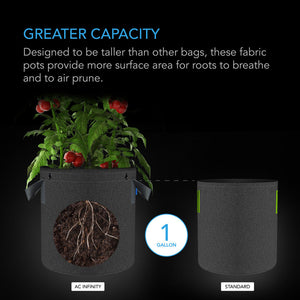 AC Infinity Heavy Duty Fabric Pots, 7 Gallon, 5-Pack