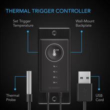 AC Infinity CONTROLLER 1, Pre-Set Thermal Trigger, for USB Fans and Devices