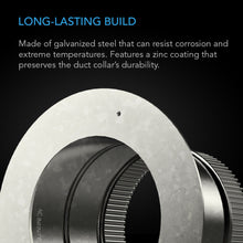 AC Infinity Ducting Collar, 6-Inch Galvanized Steel