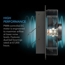 AC Infinity AIRLIFT T16, Shutter Exhaust Ventilation Fan 16", Temperature and Humidity Controller