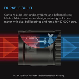 AC Infinity RAXIAL S8, Inline Booster Duct Fan with Speed Controller, 8-Inch