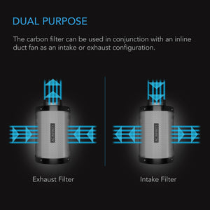 AC Infinity Duct Carbon Filter, Australian Charcoal, 4-Inch