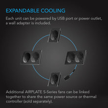 AC Infinity AIRPLATE S5, Home Theater and AV Quiet Cabinet Cooling Fan System, 8 Inch