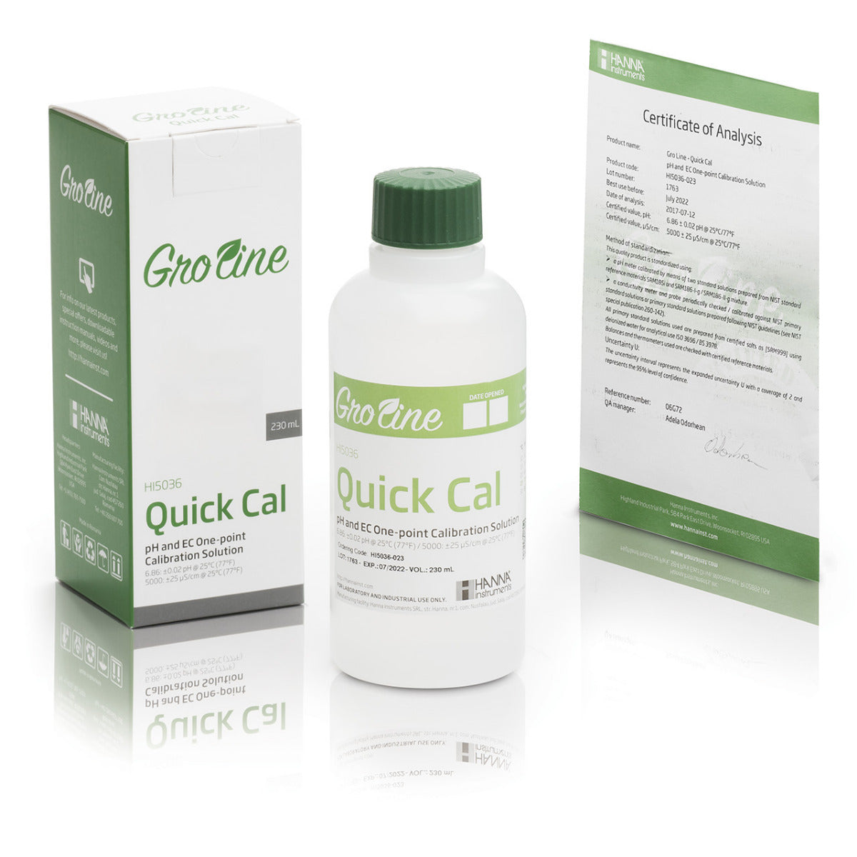 GroLine Quick Cal pH/EC/TDS Calibration Solution (230 mL)