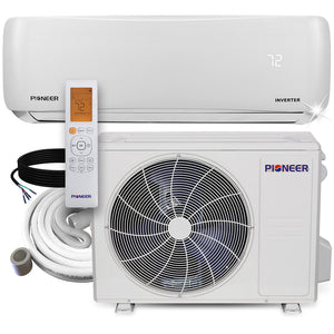 Pioneer® 18,000 BTU 23.7 SEER2 Ductless Mini-Split Inverter++ Energy-Star Air Conditioner Heat Pump System Full Set 230V