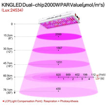 KingLED King Plus 2000W Double Chips LED Grow Light Full Spectrum for Greenhouse and Indoor Plant Flowering Growing (10w LEDs)