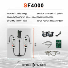 Spider Farmer SF4000 450W LED Grow Light With Dimmer Knob