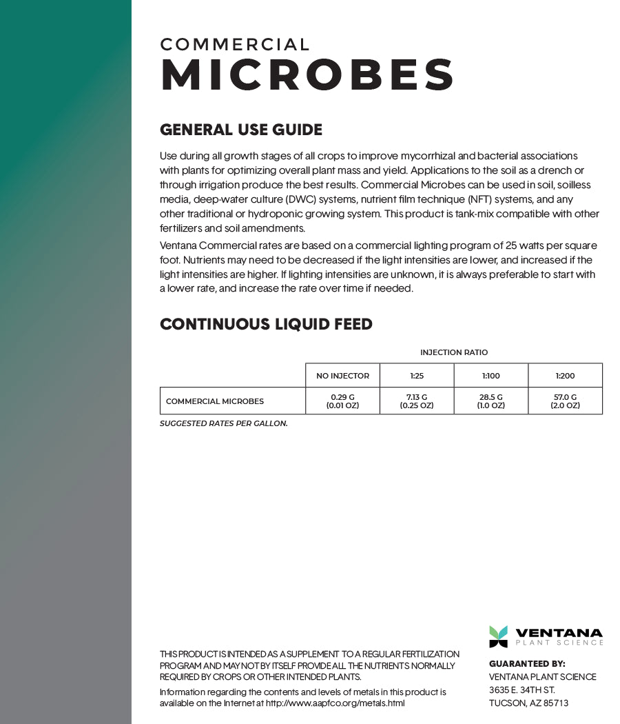 Ventana Plant Science - Commercial Microbes