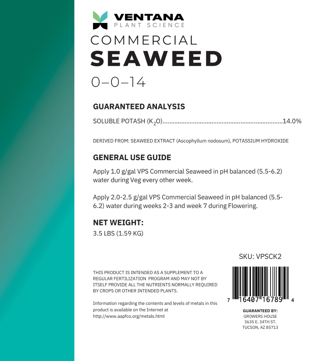 Ventana Plant Science - Commercial Seaweed - 3.5 lbs